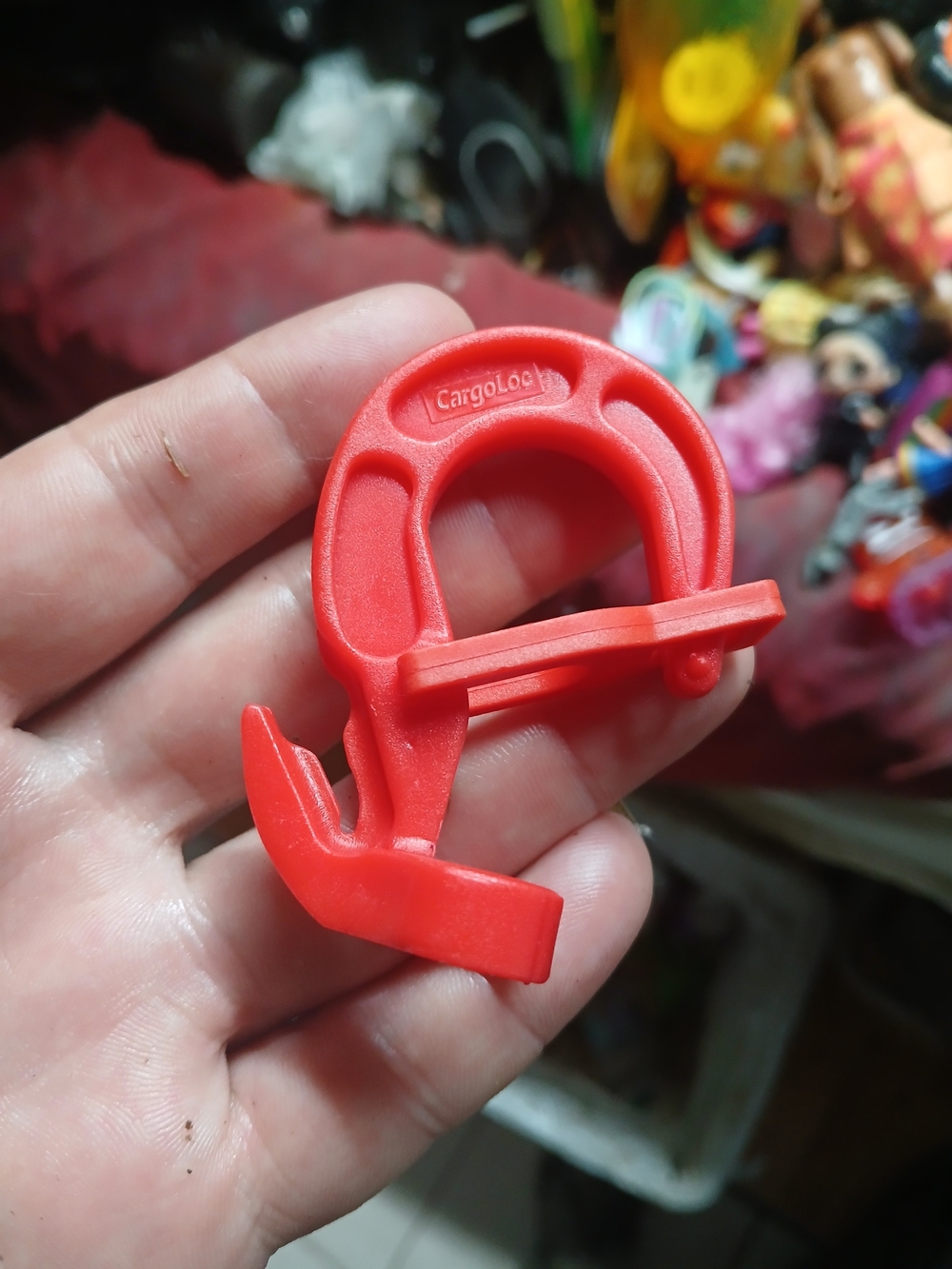 Cargo Red Plastic Hook Toy Accessory for Kids Vehicles
